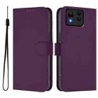 For Asus Zenfone 11 Ultra Skin Feel Solid Color Leather Phone Case with Lanyard(Violet) - 2