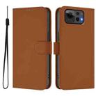 For Asus Zenfone 12 Ultra Skin Feel Solid Color Leather Phone Case with Lanyard(Brown) - 2
