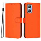 For Blackview A52 / A52 Pro Skin Feel Solid Color Leather Phone Case with Lanyard(Orange) - 2