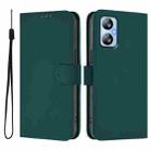 For Blackview A52 / A52 Pro Skin Feel Solid Color Leather Phone Case with Lanyard(Dark Green) - 2