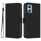 For Blackview A52 / A52 Pro Skin Feel Solid Color Leather Phone Case with Lanyard(Black) - 2
