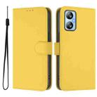 For Blackview A52 / A52 Pro Skin Feel Solid Color Leather Phone Case with Lanyard(Lemon Yellow) - 2