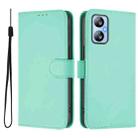 For Blackview A52 / A52 Pro Skin Feel Solid Color Leather Phone Case with Lanyard(Mint Green) - 2