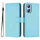 For Blackview A52 / A52 Pro Skin Feel Solid Color Leather Phone Case with Lanyard(Sky Blue) - 2