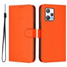 For Blackview A53 Skin Feel Solid Color Leather Phone Case with Lanyard(Orange) - 2