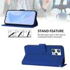 For Blackview A53 Skin Feel Solid Color Leather Phone Case with Lanyard(Dark Blue) - 3