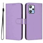 For Blackview A53 Skin Feel Solid Color Leather Phone Case with Lanyard(Lavender Purple) - 2