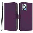 For Blackview A53 Skin Feel Solid Color Leather Phone Case with Lanyard(Violet) - 2