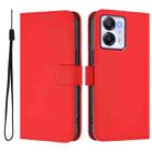 For Blackview Oscal Modern 8 / Color 8 Skin Feel Solid Color Leather Phone Case with Lanyard(Red) - 2