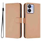 For Blackview Oscal Modern 8 / Color 8 Skin Feel Solid Color Leather Phone Case with Lanyard(Nude) - 2