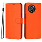 For Blackview Shark 8 / Oscal Tiger 12 Skin Feel Solid Color Leather Phone Case with Lanyard(Orange) - 2