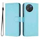 For Blackview Shark 8 / Oscal Tiger 12 Skin Feel Solid Color Leather Phone Case with Lanyard(Sky Blue) - 2