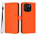 For Blackview Wave 6C Skin Feel Solid Color Leather Phone Case with Lanyard(Orange) - 2