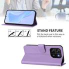 For Blackview Wave 6C Skin Feel Solid Color Leather Phone Case with Lanyard(Lavender Purple) - 3