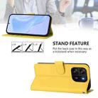 For Blackview Wave 6C Skin Feel Solid Color Leather Phone Case with Lanyard(Lemon Yellow) - 3