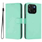 For Blackview Wave 6C Skin Feel Solid Color Leather Phone Case with Lanyard(Mint Green) - 2