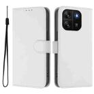 For Blackview Wave 6C Skin Feel Solid Color Leather Phone Case with Lanyard(White) - 2
