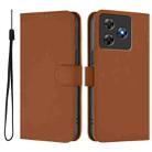 For Blackview Wave 8C Skin Feel Solid Color Leather Phone Case with Lanyard(Brown) - 2