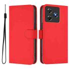 For Blackview Wave 8C Skin Feel Solid Color Leather Phone Case with Lanyard(Red) - 2