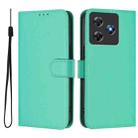 For Blackview Wave 8C Skin Feel Solid Color Leather Phone Case with Lanyard(Green) - 1