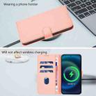 For Blackview Oscal Flat 1C Skin Feel Solid Color Leather Phone Case with Lanyard(Pink) - 3