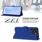 For Blackview Oscal Flat 1C Skin Feel Solid Color Leather Phone Case with Lanyard(Dark Blue) - 4