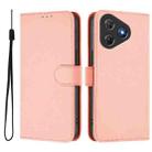 For Blackview Oscal Flat 2 / 2C Skin Feel Solid Color Leather Phone Case with Lanyard(Pink) - 2