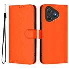 For Blackview Oscal Flat 2 / 2C Skin Feel Solid Color Leather Phone Case with Lanyard(Orange) - 2