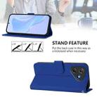 For Blackview Oscal Flat 2 / 2C Skin Feel Solid Color Leather Phone Case with Lanyard(Dark Blue) - 4