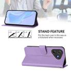 For Blackview Oscal Flat 2 / 2C Skin Feel Solid Color Leather Phone Case with Lanyard(Lavender Purple) - 4