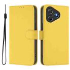For Blackview Oscal Flat 2 / 2C Skin Feel Solid Color Leather Phone Case with Lanyard(Lemon Yellow) - 2