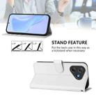 For Blackview Oscal Flat 2 / 2C Skin Feel Solid Color Leather Phone Case with Lanyard(White) - 4