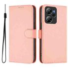 For Blackview Oscal Tiger Skin Feel Solid Color Leather Phone Case with Lanyard(Pink) - 2
