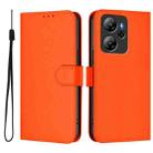 For Blackview Oscal Tiger Skin Feel Solid Color Leather Phone Case with Lanyard(Orange) - 2