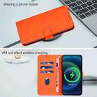 For Blackview Oscal Tiger Skin Feel Solid Color Leather Phone Case with Lanyard(Orange) - 3