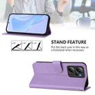 For Blackview Oscal Tiger Skin Feel Solid Color Leather Phone Case with Lanyard(Lavender Purple) - 4
