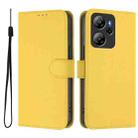 For Blackview Oscal Tiger Skin Feel Solid Color Leather Phone Case with Lanyard(Lemon Yellow) - 2