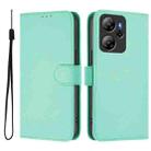 For Blackview Oscal Tiger Skin Feel Solid Color Leather Phone Case with Lanyard(Mint Green) - 2