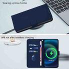 For Blackview Oscal Tiger Skin Feel Solid Color Leather Phone Case with Lanyard(Navy Blue) - 3