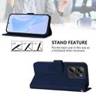 For Blackview Oscal Tiger Skin Feel Solid Color Leather Phone Case with Lanyard(Navy Blue) - 4
