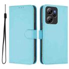 For Blackview Oscal Tiger Skin Feel Solid Color Leather Phone Case with Lanyard(Sky Blue) - 2