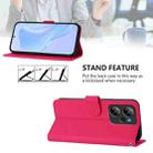 For Blackview Oscal Tiger Skin Feel Solid Color Leather Phone Case with Lanyard(Rose Red) - 4