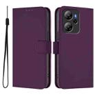 For Blackview Oscal Tiger Skin Feel Solid Color Leather Phone Case with Lanyard(Violet) - 2