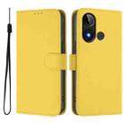 For BLU C9 Skin Feel Solid Color Leather Phone Case with Lanyard(Lemon Yellow) - 2