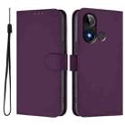 For BLU C9 Skin Feel Solid Color Leather Phone Case with Lanyard(Violet) - 2