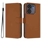 For BLU View 5 Skin Feel Solid Color Leather Phone Case with Lanyard(Brown) - 2