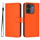 For BLU View 5 Skin Feel Solid Color Leather Phone Case with Lanyard(Orange) - 2