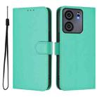 For BLU View 5 Skin Feel Solid Color Leather Phone Case with Lanyard(Green) - 2