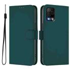 For BLU View 5 Pro Skin Feel Solid Color Leather Phone Case with Lanyard(Dark Green) - 2