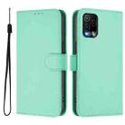 For BLU View 5 Pro Skin Feel Solid Color Leather Phone Case with Lanyard(Mint Green) - 2